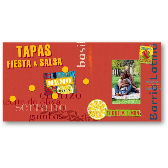 Cornice in legno per tapas con magneti per ricette