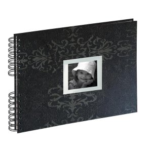 Album a spirale Cashmere nero 33x22 cm