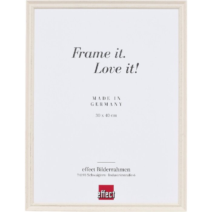 Cornice per foto in legno Effect Profil 2440 Bianco 25x50 cm con vetro decorativo