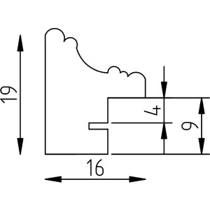 Cornice per foto in legno Effect Profilo 2440 marrone chiaro 40x40 cm vetro trasparente