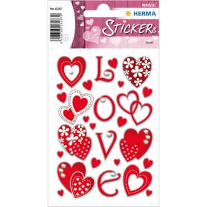 Etichette decorative Magic Hearts Jewel 1 foglio.