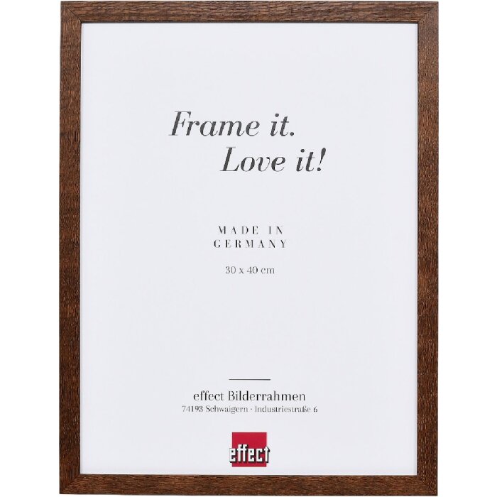 Cornice per foto Effect Profilo 2430 Legno 28x35 cm Noce Vetro trasparente