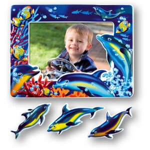 ZEP Wall Sticker Delfini Cornice Foto 10x15 cm