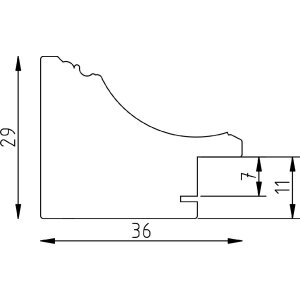 Specchio da parete Effect Profil 2420 in legno 62x93 cm bianco