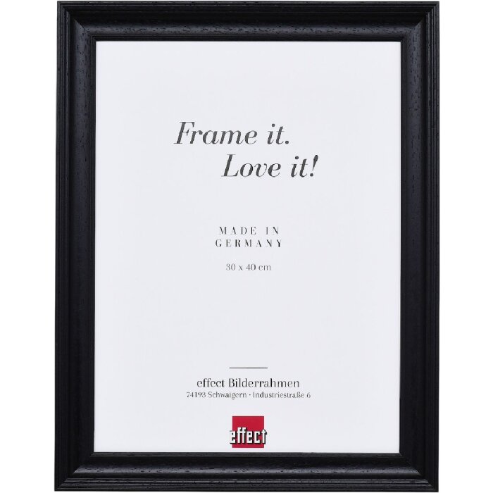 Specchio da parete Effect Profil 2420 in legno massello 30x45 cm nero