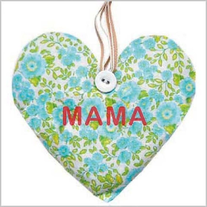 Mini card cuore in tessuto
