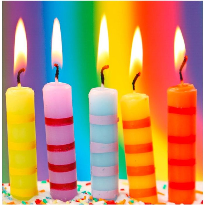 Candele di compleanno mini card