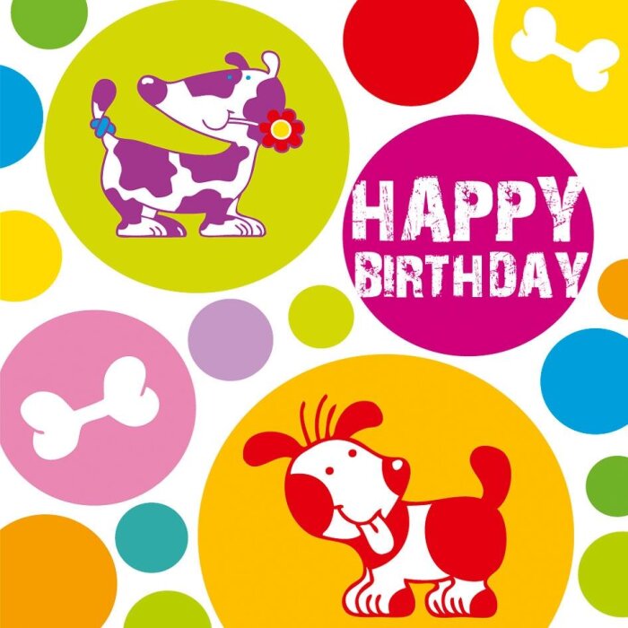 Mini biglietto Artebene Compleanno-Cani
