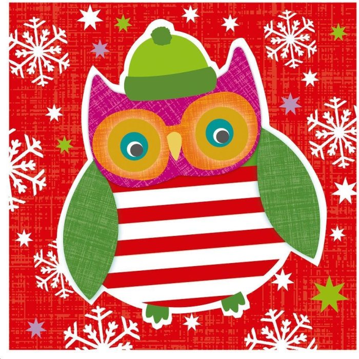 Mini card Art Level Gufo di Natale