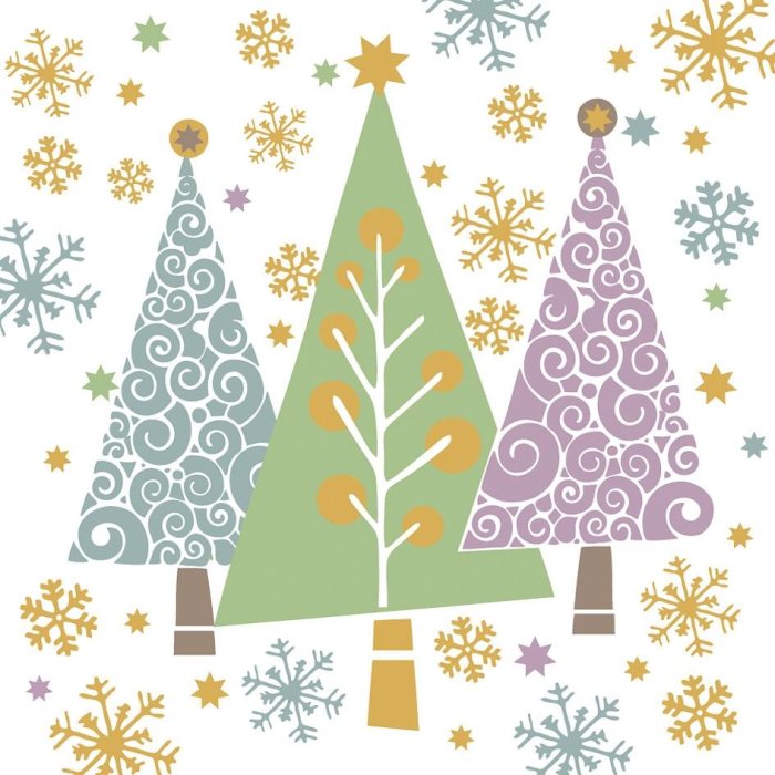Mini biglietto Artebene Natale-Abete-Taupe