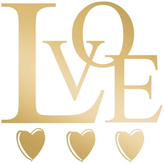 Mini card Art Level Embossing-Amore-Oro
