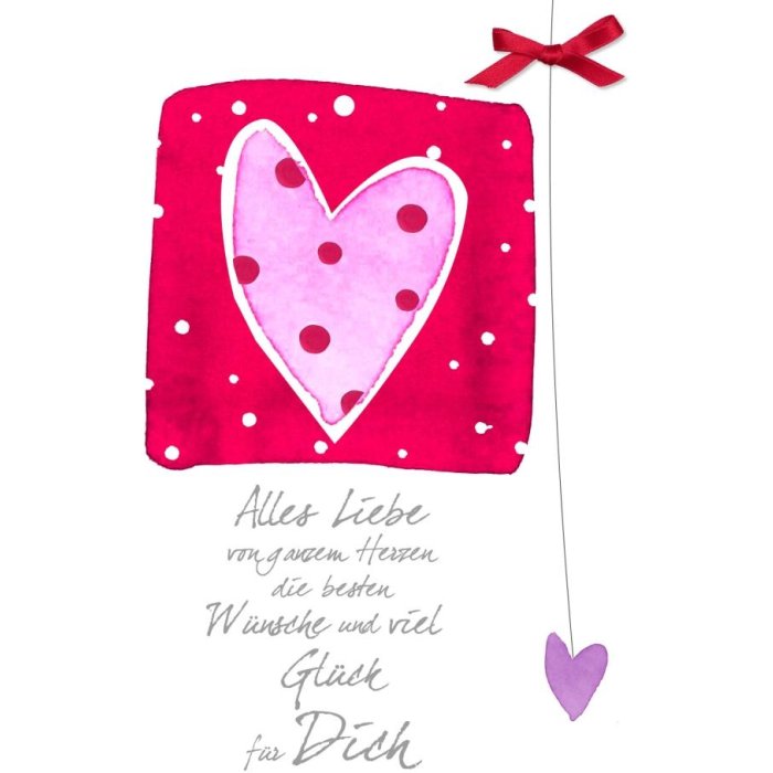 Biglietto Tutto Amore Cuore Acquerello