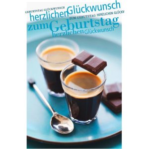 Biglietto di compleanno al cioccolato espresso