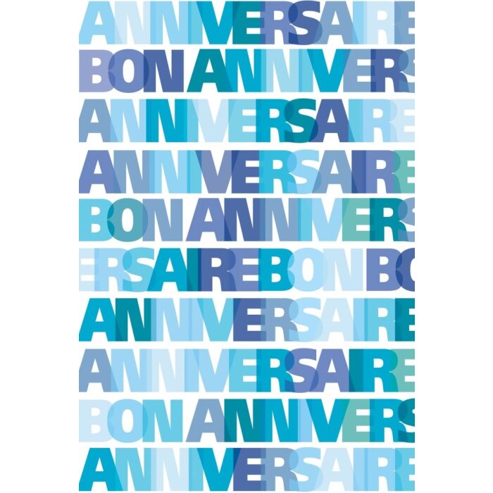 Carta Artebene Bon Anniversaire-blu