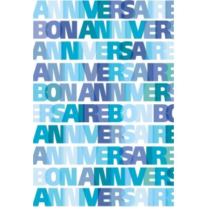 Carta Artebene Bon Anniversaire-blu