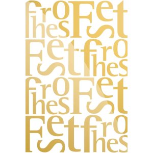 Biglietto Buon Natale Typo oro