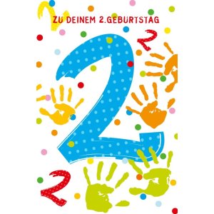 Biglietto di auguri per il secondo compleanno