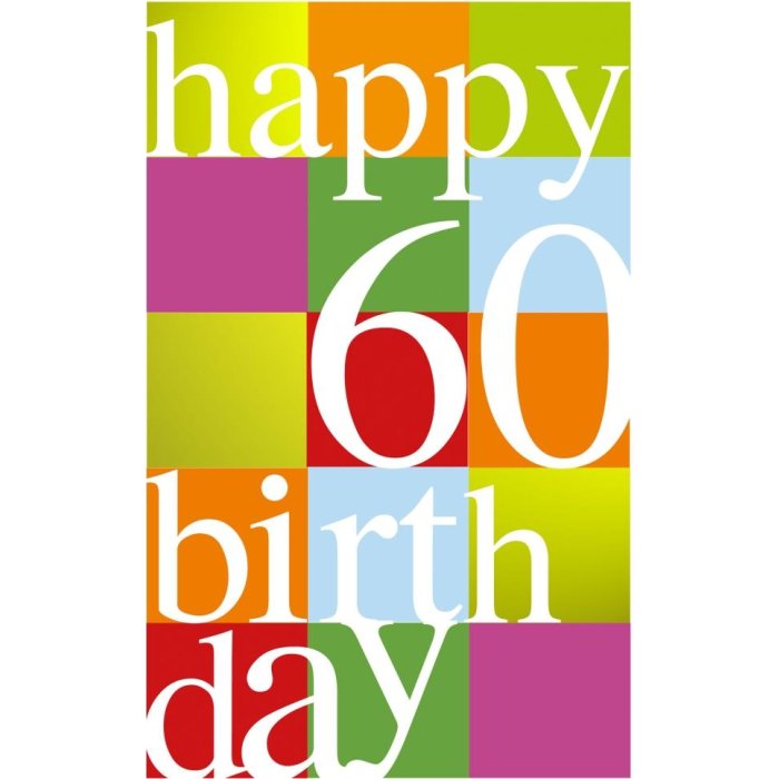 Biglietto di auguri per il 60° compleanno
