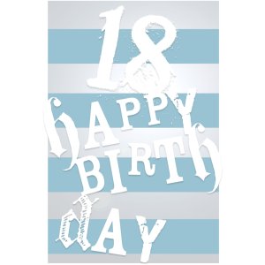 Biglietto di auguri per il 18° compleanno