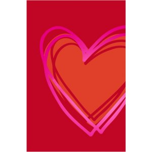 Carta Art Level in rilievo-Cuore-Rosso