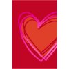 Carta Art Level in rilievo-Cuore-Rosso