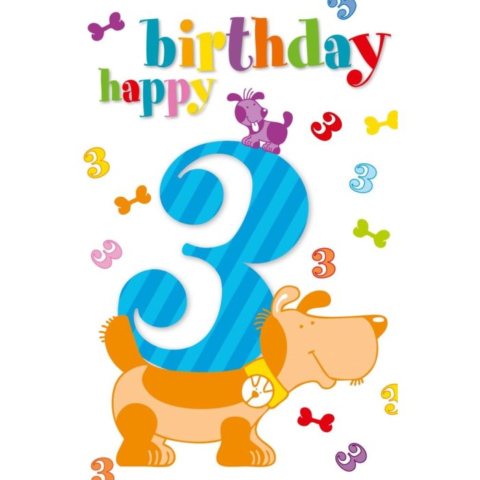 Artebene Card Embossing-3° Buon Compleanno-Bambini