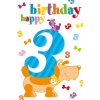 Artebene Card Embossing-3° Buon Compleanno-Bambini