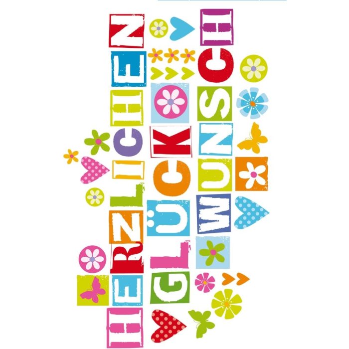 Artebene Card Foil-Congratulazioni-Typo-multic.