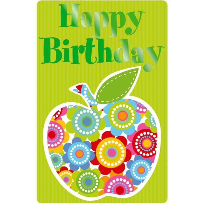 Artebene Card Embossing-Compleanno-Mela