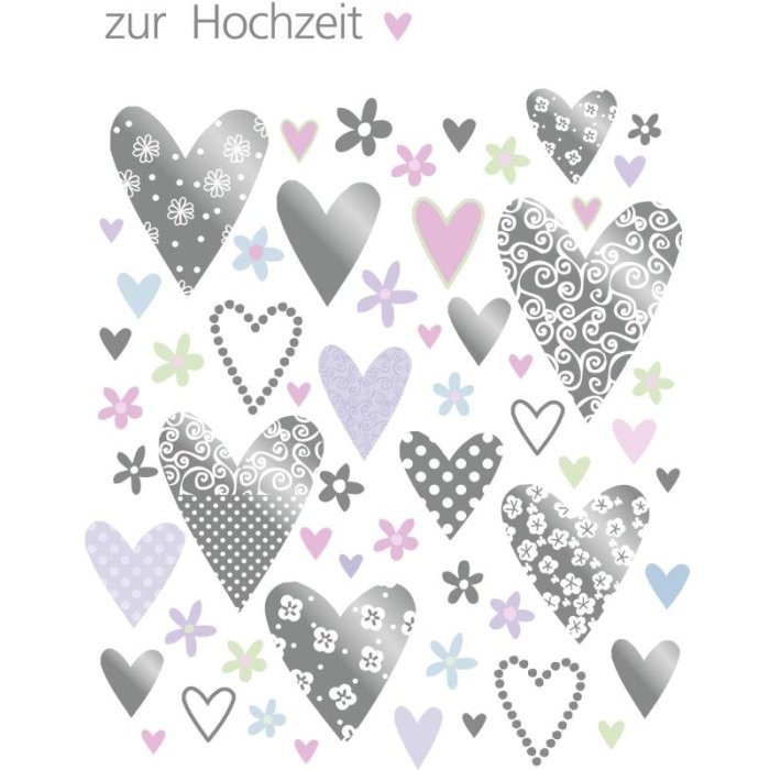 Artebene card embossing-wedding-hearts-pattern mix