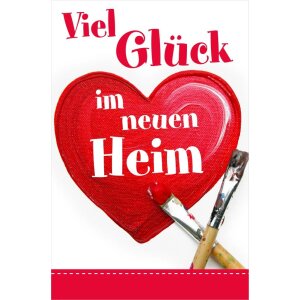 Artebene Card Foil-Nuova casa-Cuore-Spazzole