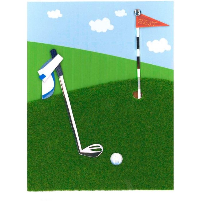 Arte Livello Scheda Golf Club-Bandiera