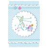 Carta Artebene cicogna-bambino-blu-brillantini