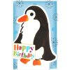 Art Level Card Stand-up-Compleanno-Pinguino-Glitter