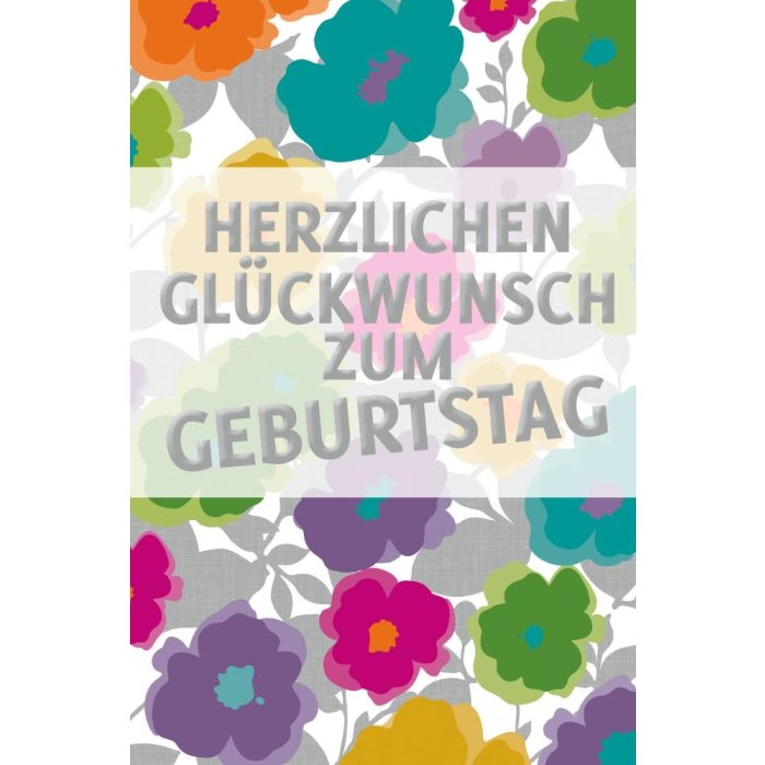 Artebene Card Foil-Birthday-Blossom Modern-