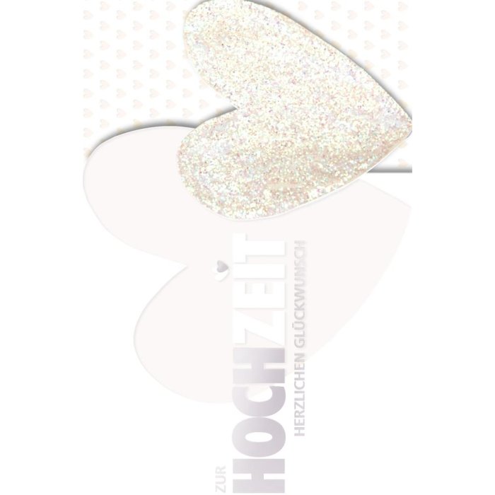Artebene card embossing-wedding-heart-glitter