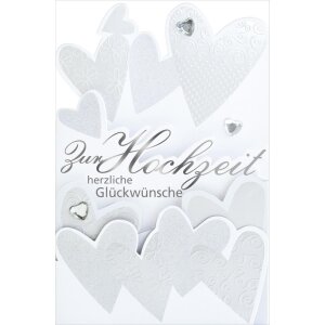 Artebene card embossing-wedding-hearts-glitter-