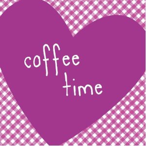 Tovaglioli 25x25 Heart Coffee Time