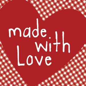 Tovaglioli di carta Cuore-Fatto con. Amore-rosso