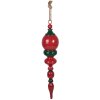 Appendi decorativo Clayre & Eef 5Y1401 Natale Decorazione Metallo Rosso-Verde Ø 14x70 cm