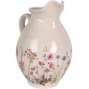 Brocca Decorativa Clayre & Eef 6CE2235M Beige Rosa 21x16x25 cm