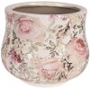 Vaso per fiori in ceramica Clayre & Eef 6CE2241M Beige-Rosa Ø 18 cm x 15 cm