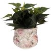 Vaso per fiori in ceramica Clayre & Eef 6CE2241M Beige-Rosa Ø 18 cm x 15 cm