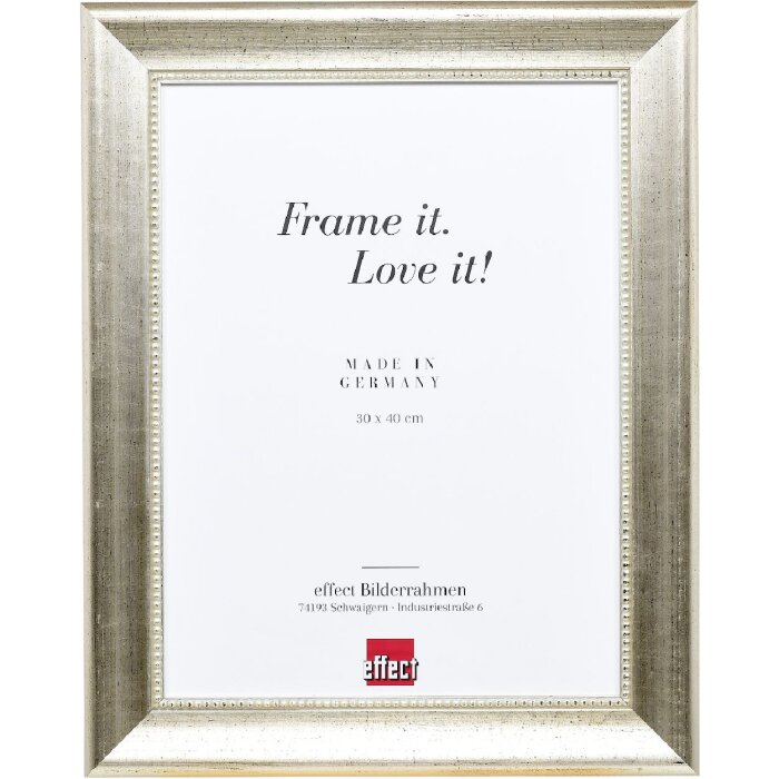 Cornice per foto in legno Effect Profilo 95 Argento 7x10 cm Vetro museale