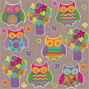 Tovaglioli di carta gufi-piccoli-taupe