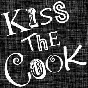 Tovaglioli di carta Kiss the Cook-Nero