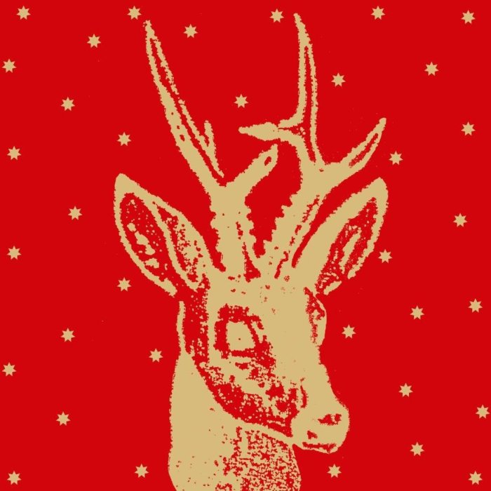 Tovaglioli di carta Roebuck-Rosso-Oro