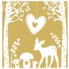 Tovaglioli di carta Bambi-funghi-oro