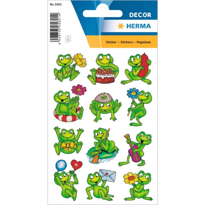 etichette decorative herma decor frogs 3 fogli