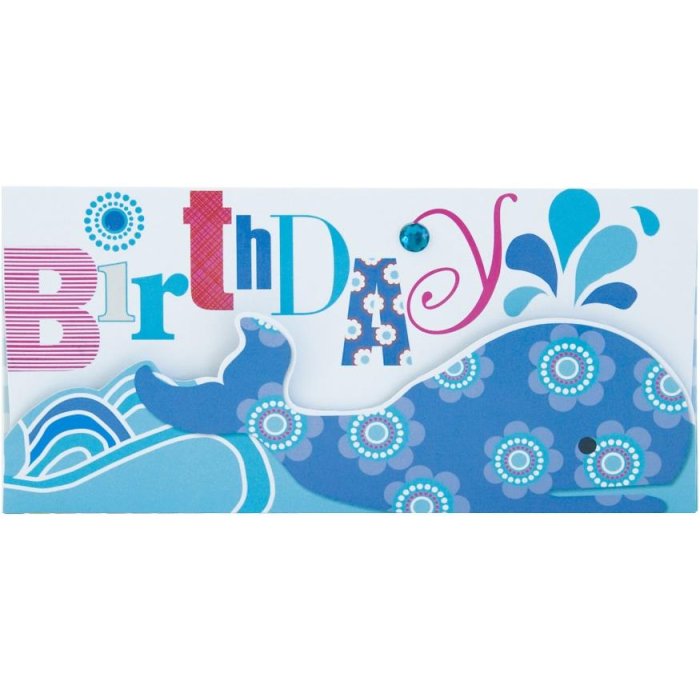 Busta porta soldi Artebene Happy Birthday-Whale